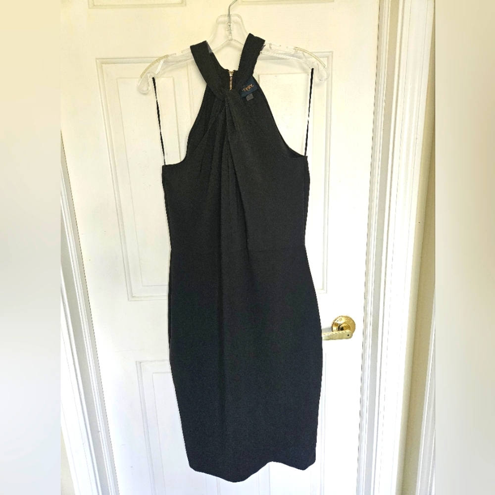 Just...Taylor Black Halter Sheath Dress